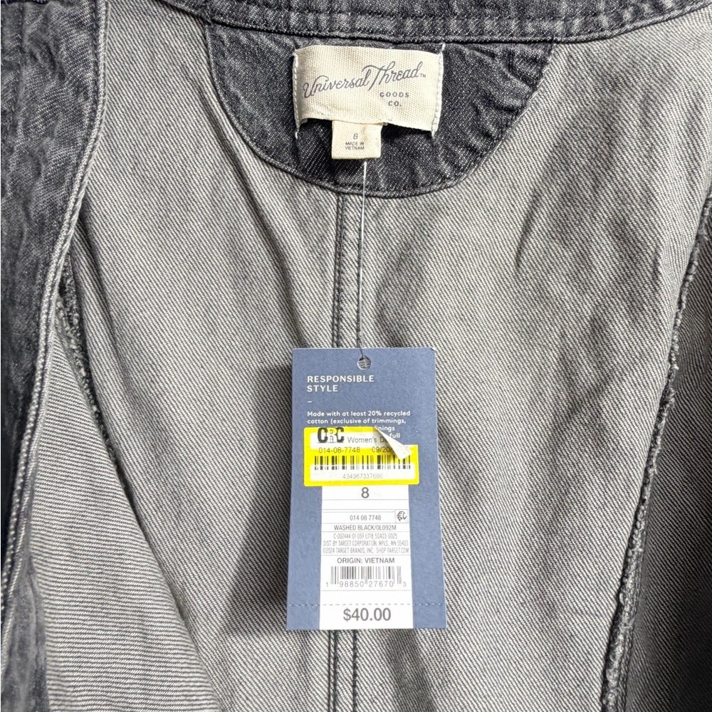 Universal Thread Gray Washed Button-Front Dress N… - image 2